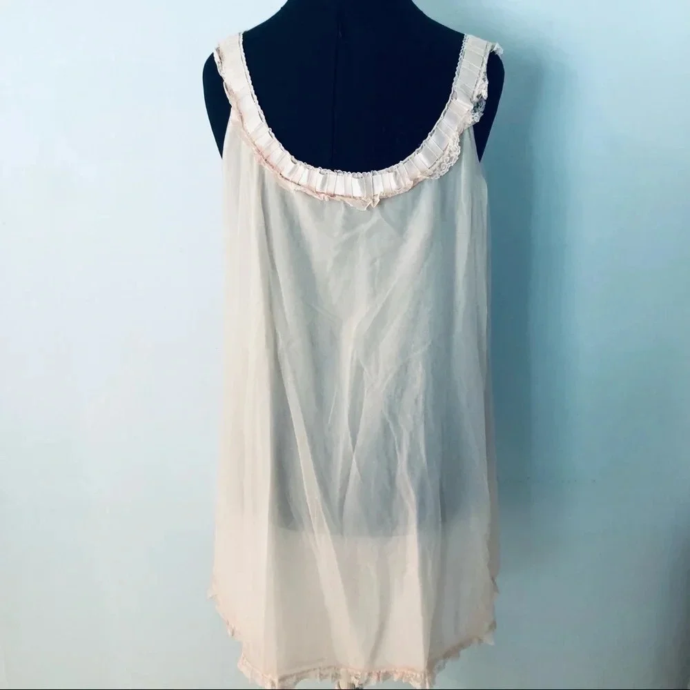 Vintage Odette Barsa Pint Nightie Satin Ribbon L
